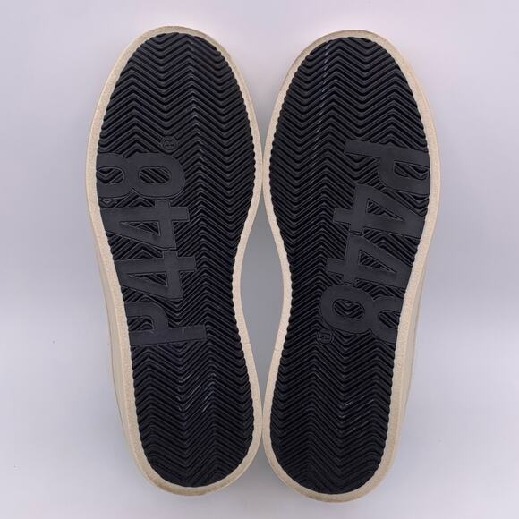 P448 John Women's White Leather Glitter Camo Iridescent Sneakers - Size: EUR 36 - Picture 14 of 15